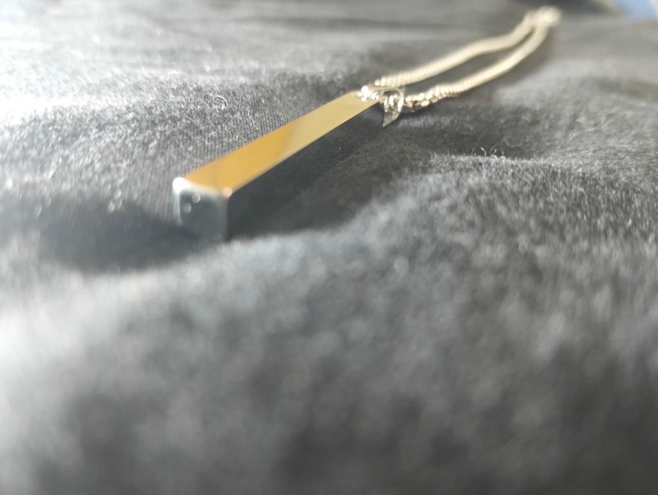 Boys Chain  Tag Pendant (Black & Silver)