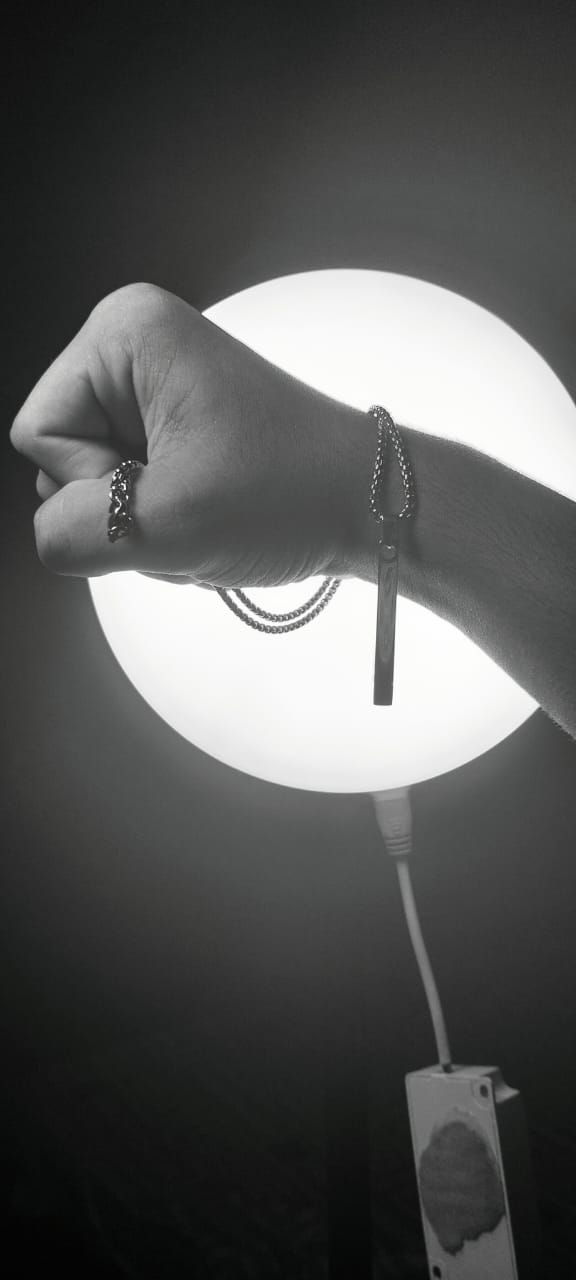 Boys Chain  Tag Pendant (Black & Silver)